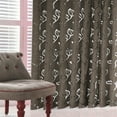 thumbnail image 2 of Semi Sheer Curtains Set of 2, Solid Sheer Curtain Scarf Drapes Rod Pocket Crushed Window Panels for Bedroom Living Room Kitchen, 2 PCS Vines Leaves Tulle Door Window Curtain Drape, 2 of 4