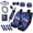 Blue Galaxy Butterfly, variant on FUIALDOLG Green Dragon Print Car Seat Covers Steering Wheel Cover for Women Armrest Cushion,Seat Belt Covers Cup Holder with Keychain,Breathable Auto Interior Protector Set Universal Fit