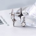 thumbnail image 1 of Francés nuevo diseño estrella de cuatro puntas anillo intermitente diamante personalidad temperamento joyería señoras Wmkox8yii fajkfhkj5683, 1 of 7