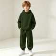 thumbnail image 5 of Kids Girls Hoodie and Jogger Set Two Piece Tracksuit Pullover Sweatshirt Sweatpants with Kangaroo Pocket Solid Athletic Sportswear 4-15Y, 5 of 8