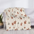 thumbnail image 3 of Rateoe Cute Squirrel Pattern Flannel Throw Blanket, Ultra-soft Blanket for Bed, Couch, Car, Hypoallergenic Anti-pilling blanket-, 3 of 6