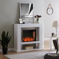 thumbnail image 3 of SEI Furniture Lirrington Stainless Steel Electric Fireplace in Gray, 3 of 12