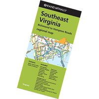 Folded Map Southeast Virginia Richmond to Hampton Roads regional map