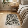 thumbnail image 3 of ODIKA 2'x3' Washable Throw Rug Grey Under Faded Asymmetrical Arrangement Subtle Details Abstract for Hallway, Study Room, Non-Slip Low Profile, Flatwoven, 3 of 7