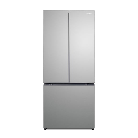 Cosmo 30 in. Vista Collection 17.5 cu. ft. Counter Depth 3-Door French Door Refrigerator, Freezer Drawer, Stainless Steel