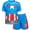 Captain america, blue, variant on Marvel Avengers Iron Man Thor Captain America UPF 50  Rash Guard Swim Trunks Outfit Set Toddler to Big Kid