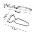thumbnail image 2 of Professional Peeler, Chrome-Plated Stainless Steel Kitchen Tool For Precision Cutting, Ultra Sharp Blade, Ergonomic Design For Comfort, Suitable For All Fruits And Vegetables, 2 of 6