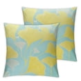thumbnail image 2 of Acheng Decorative Throw Pillow Covers for Couch Bed Sofa Living Room Cushion Covers Ginkgo biloba Pattern Square Pack of 2 Paleturquoise Ginkgo biloba Pattern White, 2 of 6