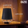 thumbnail image 6 of Black Lamp Shades with Gold Lining Clip on Light Candle Chandelier Lampshades, Set of 6, 6 of 9