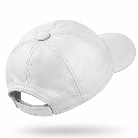 Genuine Leather Baseball Cap for Men & Women – Adjustable Real Leather Hat, Classic Casual Style