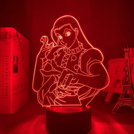 

JUSTUP 3D Illusion Night Light Anime Character Desk Lamp USB Powered 7 Colors LED Light with Touch Switch for Kids Gift Bedroom Decor