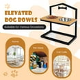 thumbnail image 5 of Gymax Elevated Dog Bowls Feeder Adjustable Raised Bowls Stand with 5 Heights Natural, 5 of 10