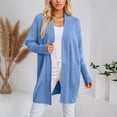 thumbnail image 2 of Sweaters for Women Trendy Knit Long Sleeve Cardigan Solid Color Fall Outerwear, 2 of 5