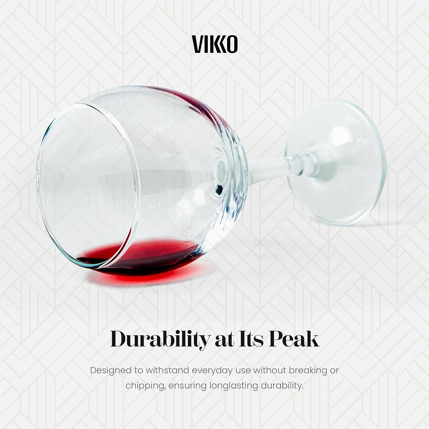 Vikko 8.5 Oz Mini Wine Glasses with Stem Glassware Set for Red & White Wine, 6-Pack