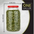 thumbnail image 2 of 2 Pack - 1 Gallon Mason Jar - Glass Jar Wide Mouth with Red Plastic Lid - Container for Storing Dry Foods, Spices, Pasta, Legumes and Pet Food - Airtight Kitchen Storage, 2 of 3
