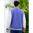 thumbnail image 6 of Colsmile Mens Varsity Jacket Lightweight Outerwear Jacket Causal Waffle Letterman Bomber Jackets Baseball Coat, 6 of 7