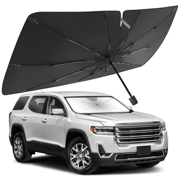 Windshield Sun Shade Umbrella for GMC Acadia 2017-2025, Foldable Car Umbrella Sunshade with UV Block Front Window Cover (Heat & Sun Protection)