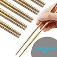 thumbnail image 3 of Stainless Steel Chopsticks Reusable Multicolor Lightweight Metal Chopsticks, 23cm, 5 Pairs, 3 of 5
