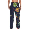 thumbnail image 3 of Sigee Space Print Men's Pajama Pants - Soft Lounge Sleep Bottoms with Elastic Waistband and Pockets-XX-Large, 3 of 9