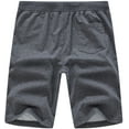 thumbnail image 2 of Tyhengta Mens Shorts Casual Sports Drawstring Zipper Pockets Elastic Waist Black 40, 2 of 8