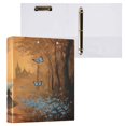thumbnail image 3 of WOBOGO Blue Butterfly Forest File Folders Extra Large Capacity to Hold 200 Sheets of Documents Hard Shell Ring Binder for School Home Office, 3 of 10