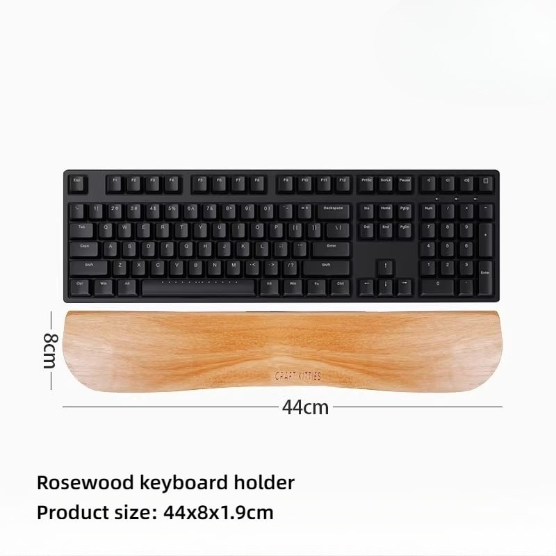 Walnut Wood Keyboard & Mouse Wrist Rest Set, Ergonomic Palm Support Pad for PC/Laptop, Creative Desktop Computer Wrist Rest Combo