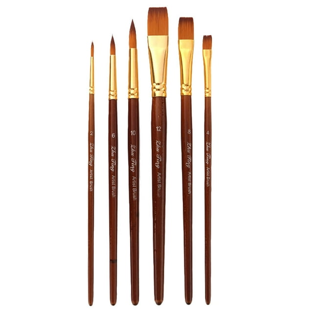 Miangastore Professional Nylon Paint Brush for Artists Assorted Color Easy to Handle and Comfortable