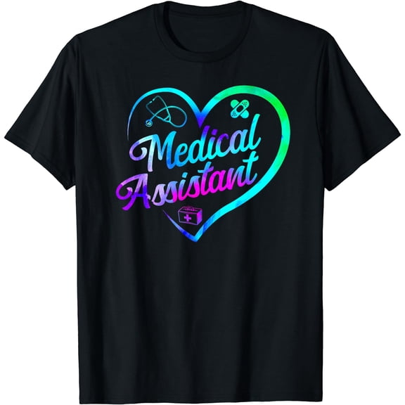 Certified Medical Assistant Watercolor Heart CMA T-Shirt