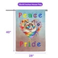 thumbnail image 5 of Peace Love Pride Ragdoll with Rainbow Sunglasses LGBT LGBTQ+ House Flag 28x40in Double Sided Cat Lover Kitten Owner Gifts Idea Outdoor Decor - 01004, 5 of 5