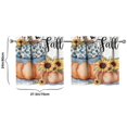 thumbnail image 4 of 2 PCS Kitchen Curtains Maple Leaf Plaid Pumpkins Fall Festival Rustic,27.5x24in kitchen curtains fall holiday curtain, 4 of 4
