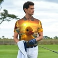 thumbnail image 4 of Salouo Cartoon Swimming Yellow Duck for Men's Short Sleeve Polo Shirts,Polo Shirts for Men Performance Short Sleeve Golf Shirt Athletic Casual Collared T-Shirt-XX-Large, 4 of 8