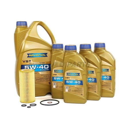 BLAU J1A7035-B Motor Oil Change Kit - Compatible with 2008-14 Mercedes Benz CL65 AMG w/ 12 Cylinder 6.0L Gasoline Engine – 5W40