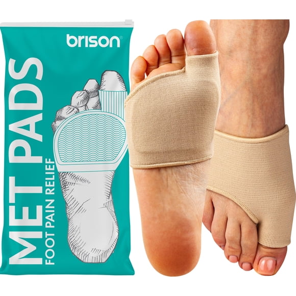 Almohadillas metatarsianas de gel BRISON, cojines para pies, dolor en la bola del pie