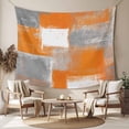 thumbnail image 2 of Orange Grey Large Tapestry for Bedroom Wall Hanging Tapestry,Modern White Mottled Graffiti Art Painting Ceiling Backdrop Tapestries Poster Blanket Wall Decor for Teens Room Living Room 86" x 104", 2 of 8