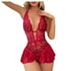 thumbnail image 5 of Lencería sexy de talla grande para mujeres europeas y americanas, mono de tentación sexy de encaje transparente, pasión, entrepierna abierta, mujeres libres, 5 of 5