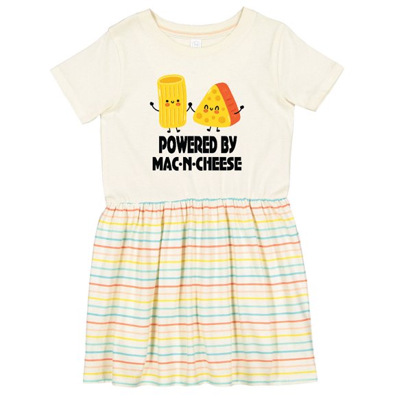 Inktastic Powered by Mac N Cheese Girls Toddler Dress