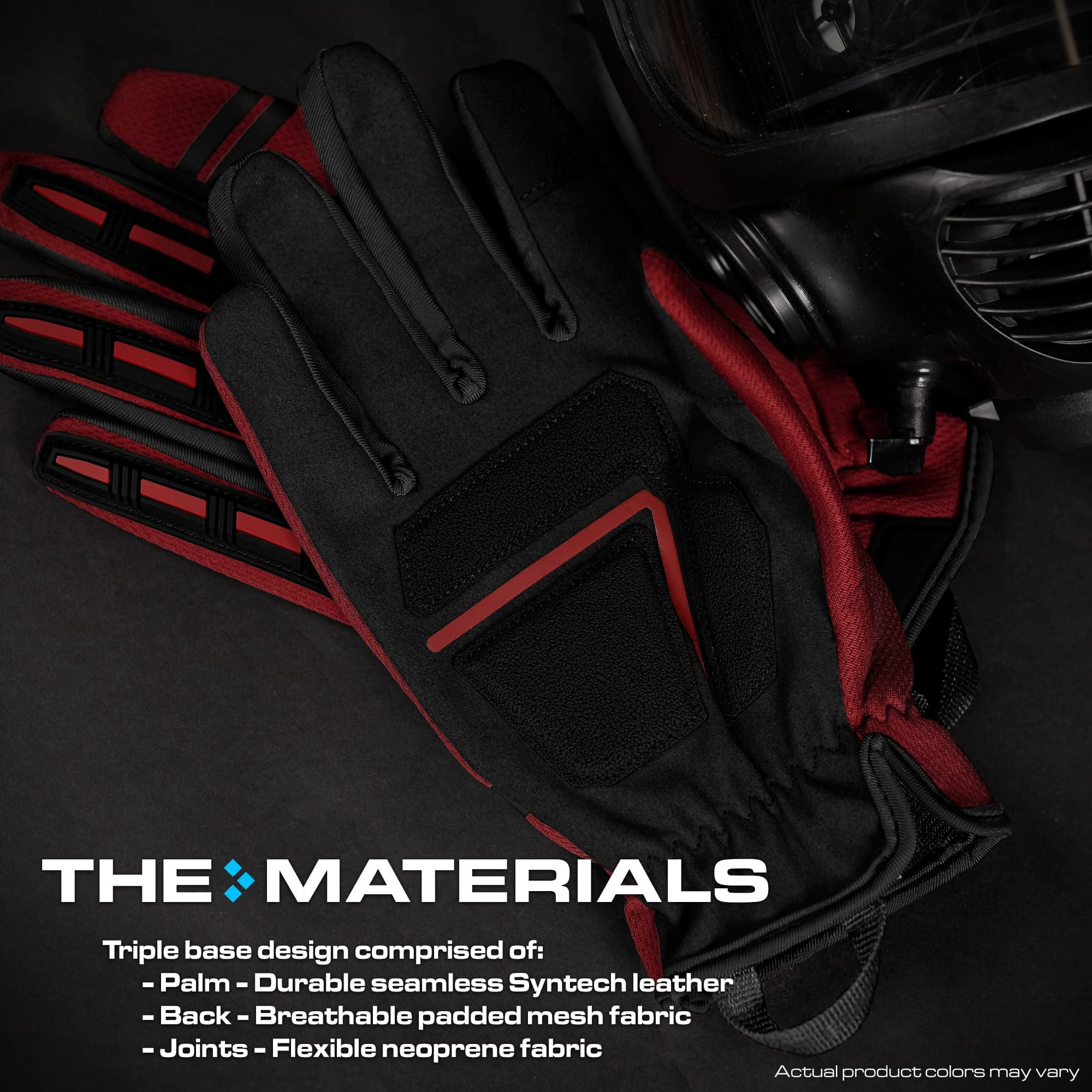 Glove Station - Impulse Guard Gloves for Men - Touch Screen Gloves Working Gloves Ideal for Sports & Outdoors, Motorcycle - Red, XX-Large