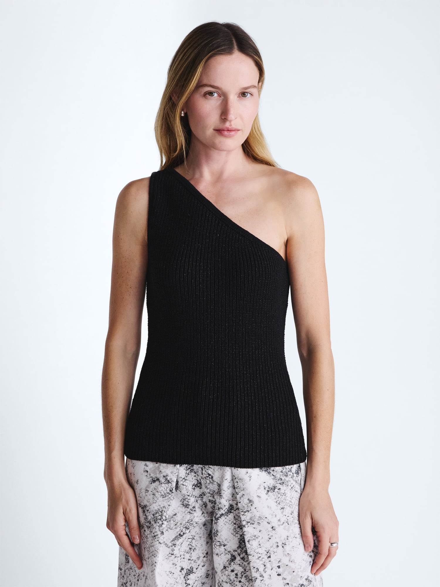 Scoop Women's and Women's Plus One Shoulder Knit Top, Sizes XS-4X