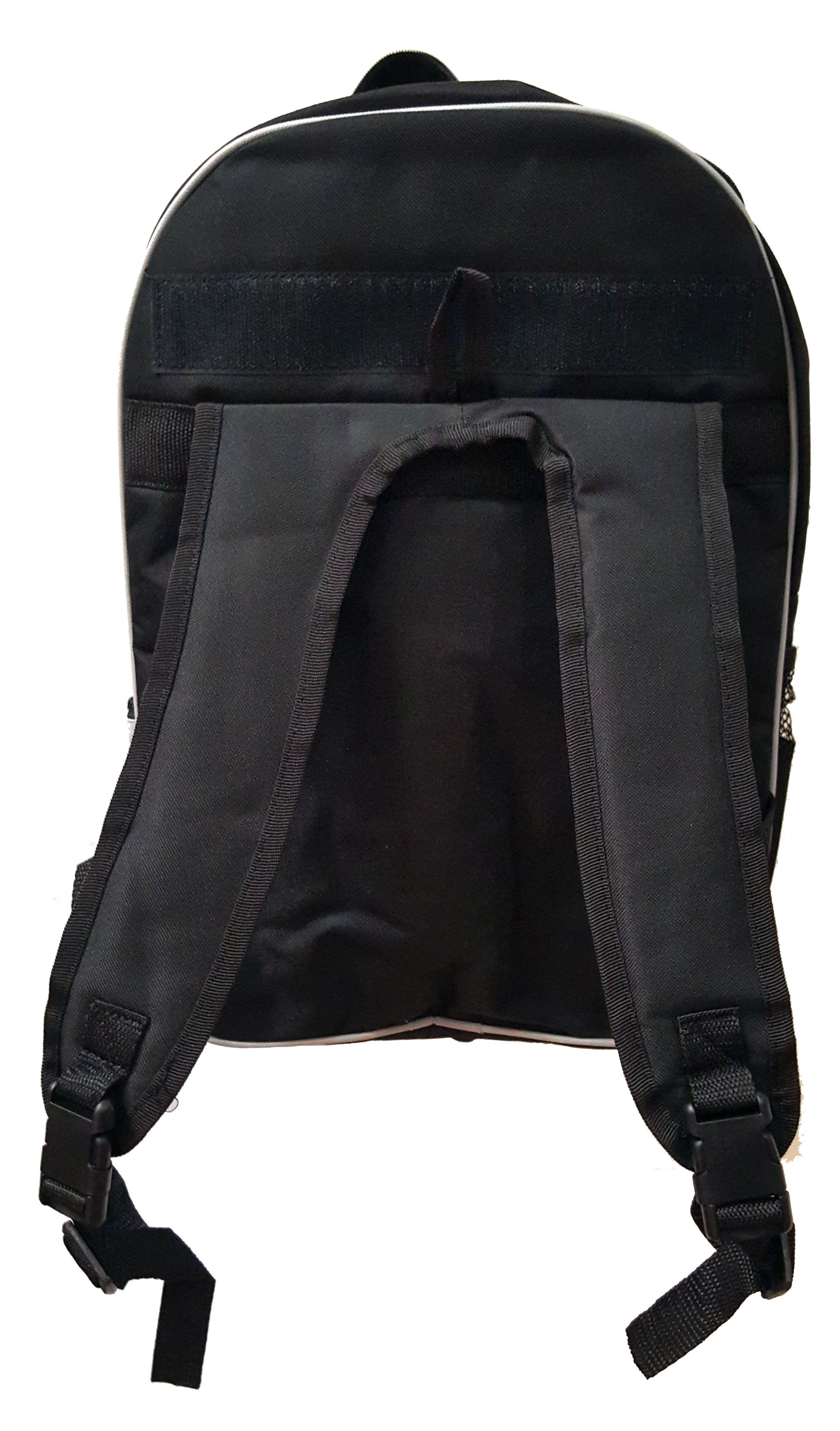 Hipster Elements on Geometric Blue Pattern - Black School Backpack & Pencil Bag - image 4 of 4