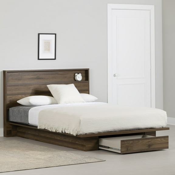 South Shore Musano, Urban Modern Bed, Full/Queen Brown