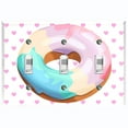 thumbnail image 1 of Metal Light Switch Plate Cover Rainbow Swirl Doughnut Pink Heart Wallpaper CAK039, 1 of 13