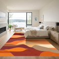 thumbnail image 3 of ODIKA 8x10 Machine Washable Non-Slip Area Rug, Abstract Burnt Orange High Traffic Rug, Orange, 1096202, 3 of 7