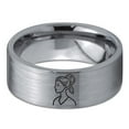 thumbnail image 2 of Valentines Gamer Smooth Grey Ring Tungsten Mom Gifts New Gift for Him Anniversary Metal, 2 of 7