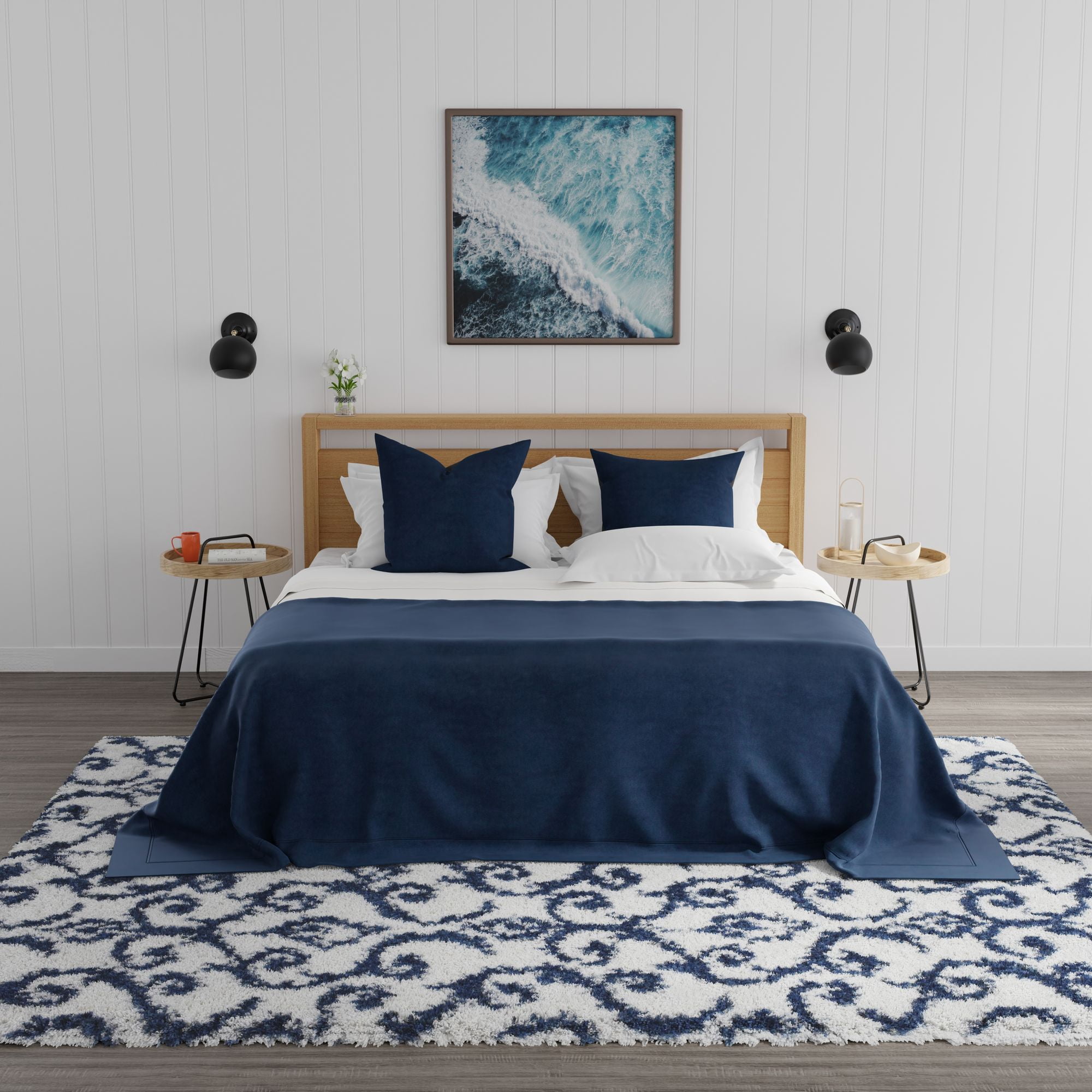 Mason Brooks Indigo Shag CG35A Transitional Geometric 2'6" X 4' Area Rug