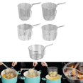 thumbnail image 4 of Assiette en Acier Inoxydable Sifter Fry Panier pour avec Poignée Nouilles en Acier Inoxydable 10cm, 4 of 9