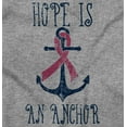 thumbnail image 2 of BCA Pink Ribbon Hope is An Anchor Womens Slim Fit Graphic Tee Brisco Brands S, 2 of 5