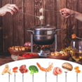 thumbnail image 4 of 6 PCS Heat Resistant Fondue Sticks - 9.5 Inch Stainless Steel Smores Forks for Chocolate Marshmallows & Meat, 4 of 7