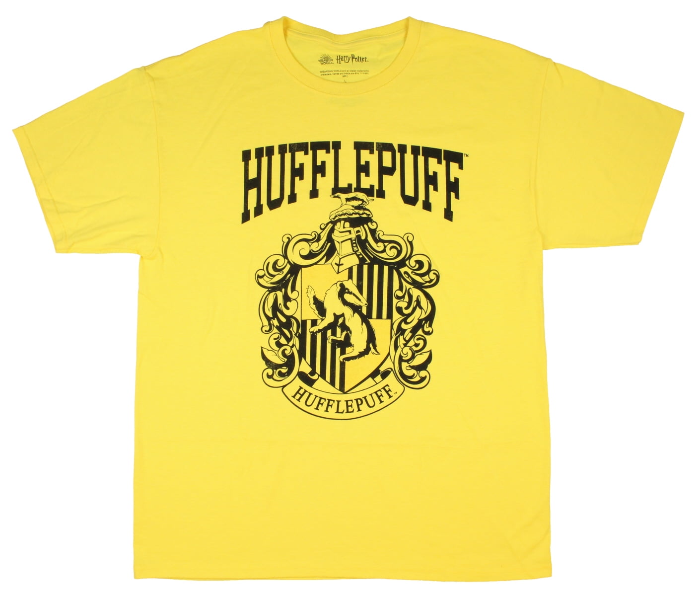 Harry Potter Hogwarts Castle Hufflepuff House Crest Men's T-shirt