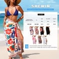 thumbnail image 4 of SHEWIN Womens Swimsuit Cover ups Sarong Wraps for Women Bikini Bathing Suit Cover Up Sarong Pareo Wraps Beach Coverup Blue Seashell, 4 of 10