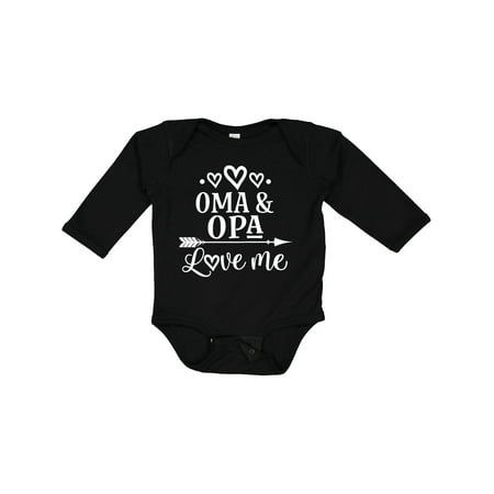 

Inktastic My Oma Opa Love Me Grandchild Boys or Girls Long Sleeve Baby Bodysuit